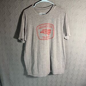 Tx Humor T-Shirt Men’s Size XL Grey Gray Hecho En Tejas Short Sleeve